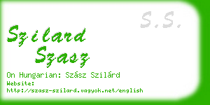 szilard szasz business card