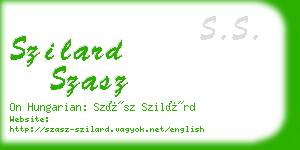 szilard szasz business card